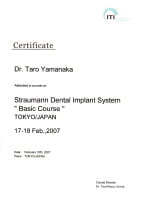Straumann Dental Implant System Basic Course